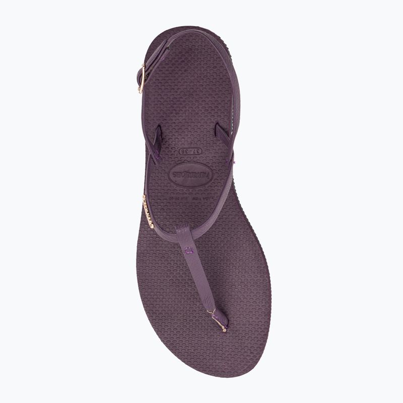 Moteriški "Havaianas You Riviera" sandalai violetinės/juodos/auksinės spalvos 6