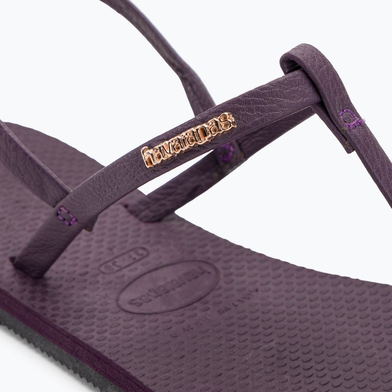 Moteriški "Havaianas You Riviera" sandalai violetinės/juodos/auksinės spalvos 8