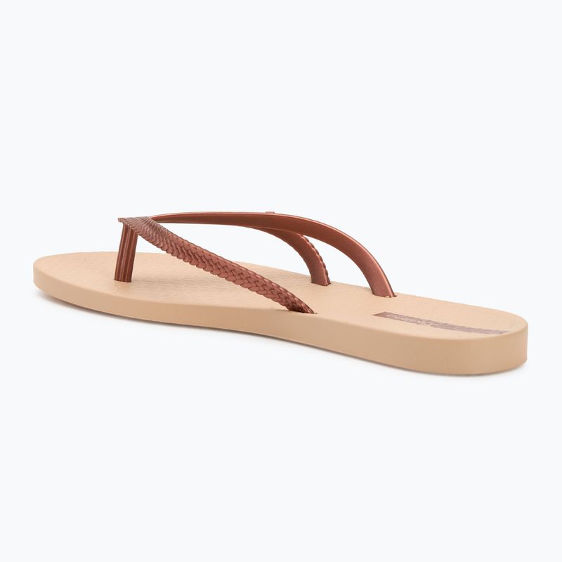 Moteriškos šlepetės per pirštą Ipanema Bossa beige/copper 3