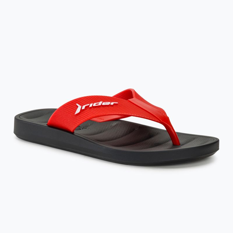 Vaikiškos šlepetės per pirštą RIDER Free Thong Kids black/red