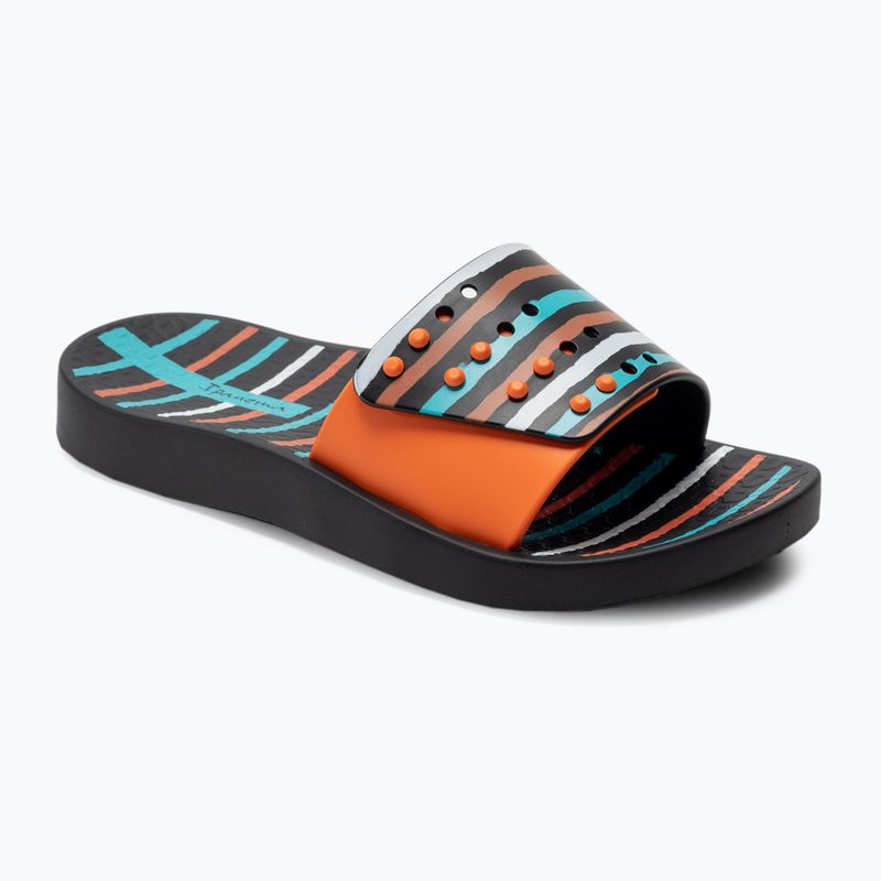 Ipanema Unisex Slide vaikiškos šlepetės juoda ir oranžinė 83231-23024