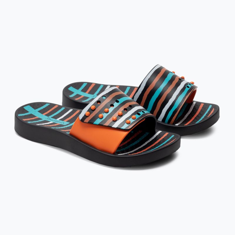 Ipanema Unisex Slide vaikiškos šlepetės juoda ir oranžinė 83231-23024 5