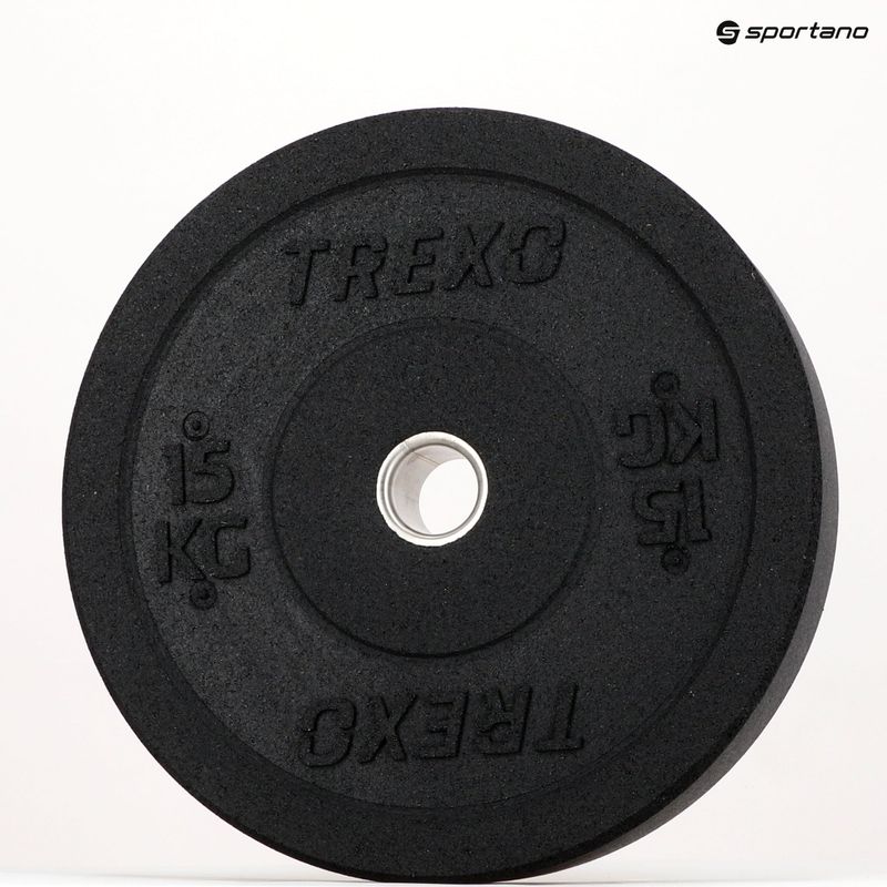 XTREXO olimpinis svoris juodos spalvos TRX-BMP015 15 kg 12
