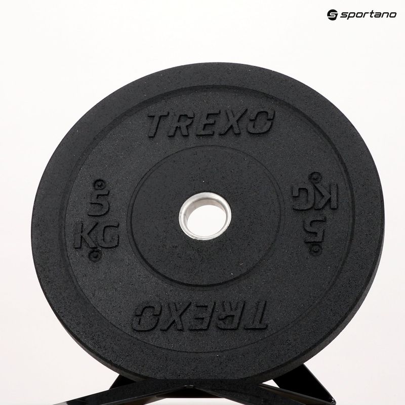 XTREXO olimpiniai svarmenys su buferiu juodi TRX-BMP005 5 kg 12