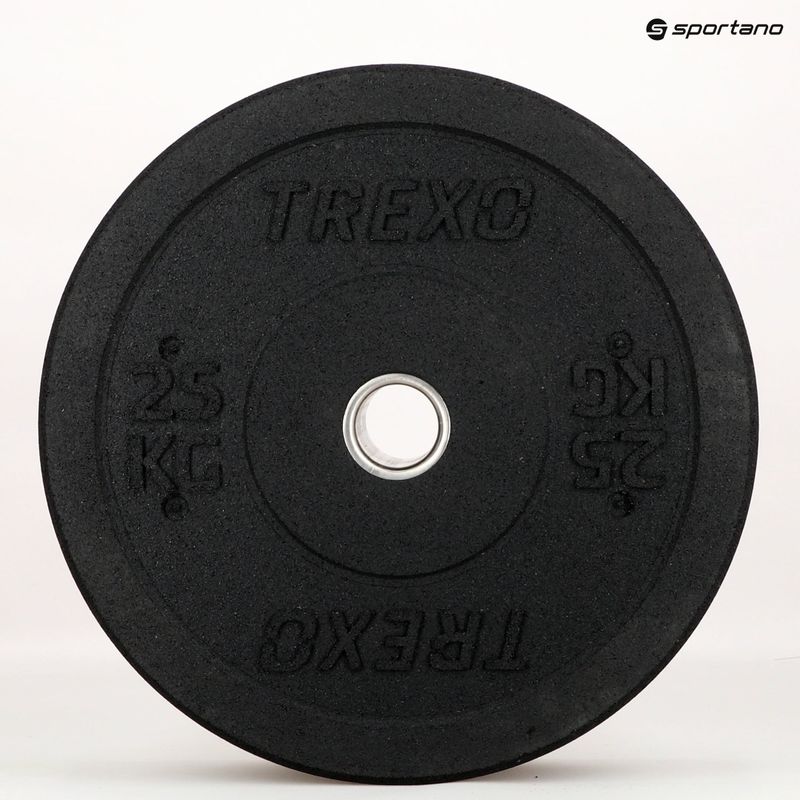 XTREXO olimpinis svoris su buferiu juodas TRX-BMP025 25 kg 11