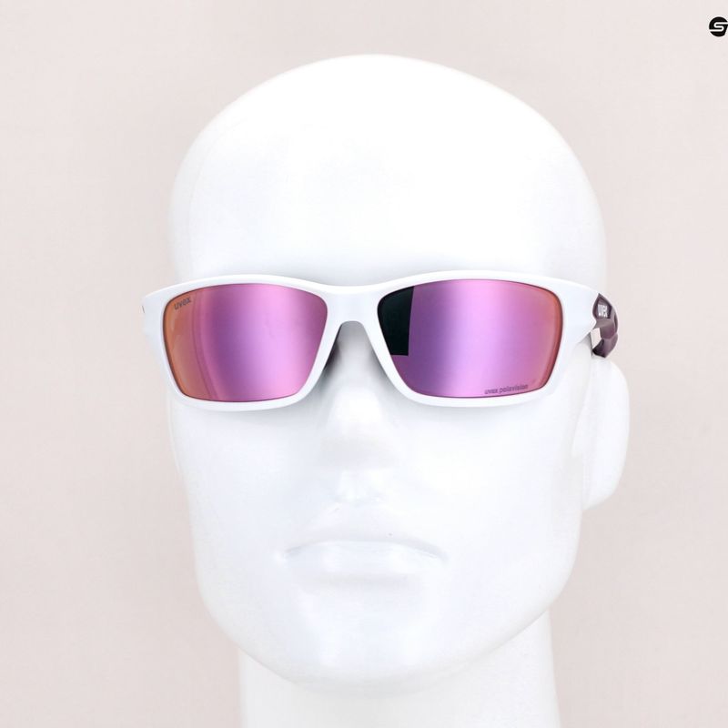UVEX Sportstyle 232 P dviratininkų akiniai peacock prestige mat/polavision mirror pink S5330028330 11