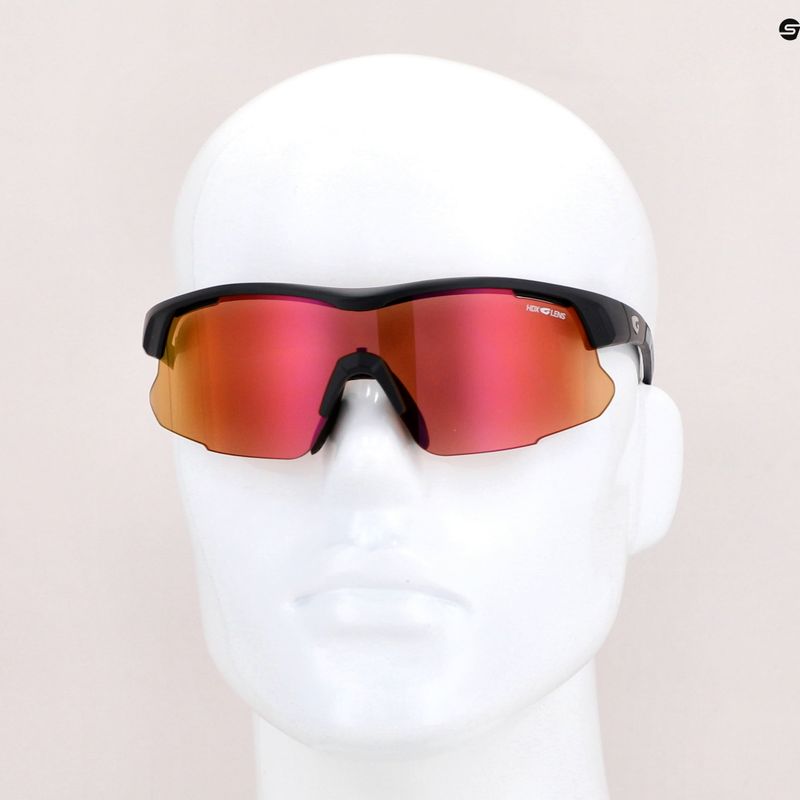 GOG dviratininkų akiniai Orion matiniai juodi/pilki/violetiniai veidrodiniai E670-1 7