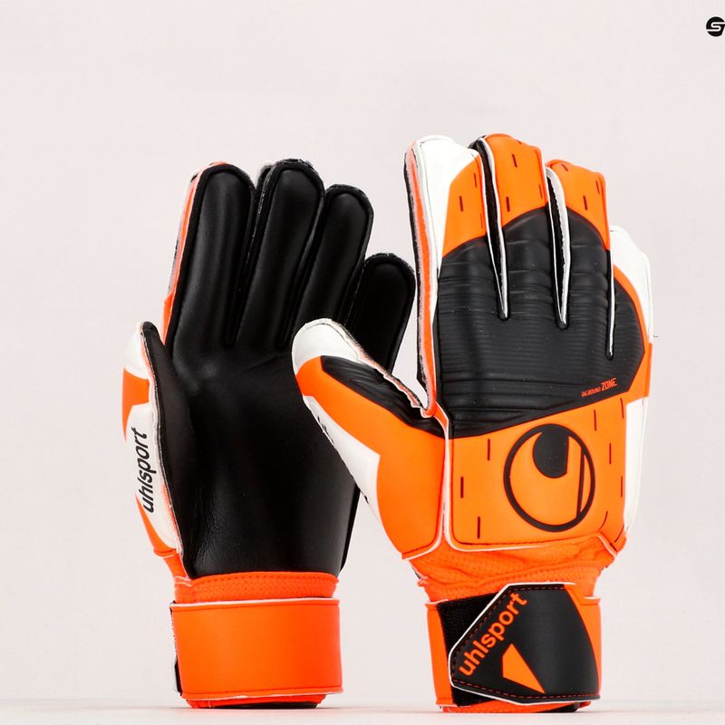 Uhlsport Soft Resist+ Flex Frame vartininko pirštinės oranžinė ir balta 101127401 9