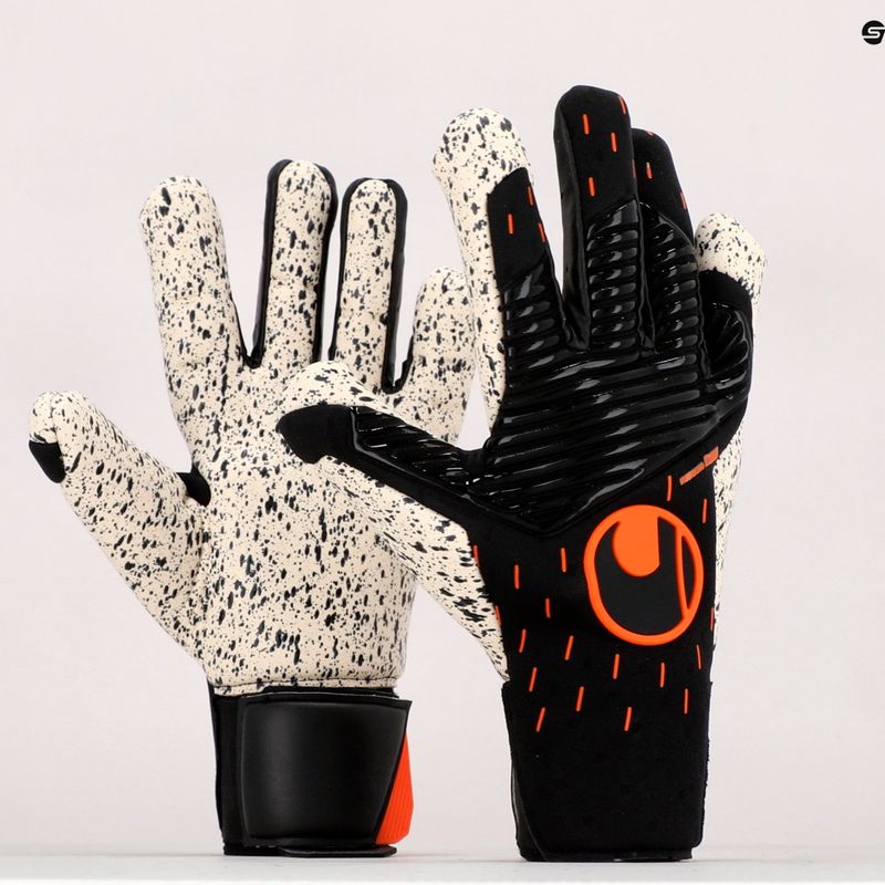Uhlsport Speed Contact Supergrip+ Hn vartininko pirštinės juodai baltos 101126101 9