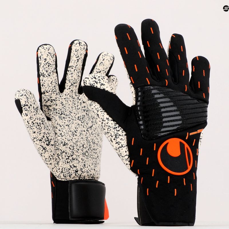 Uhlsport Speed Contact Supergrip+ Reflex juodai baltos vartininko pirštinės 101125901 9