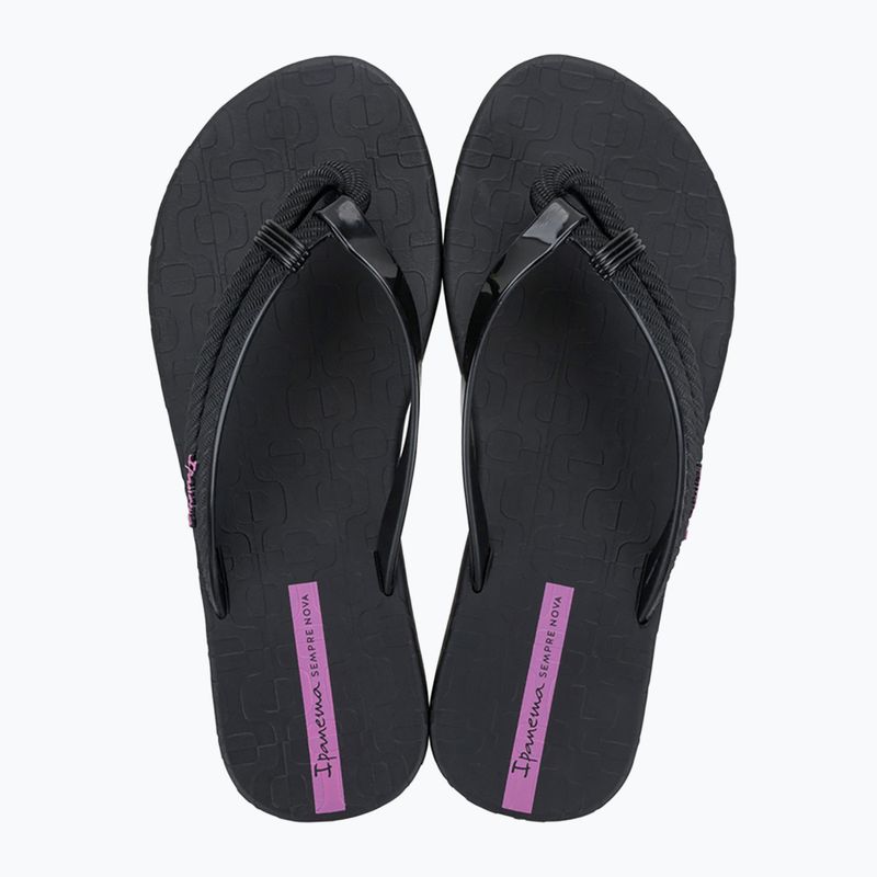 Moteriškos šlepetės per pirštą Ipanema Diversa black/lilac 2
