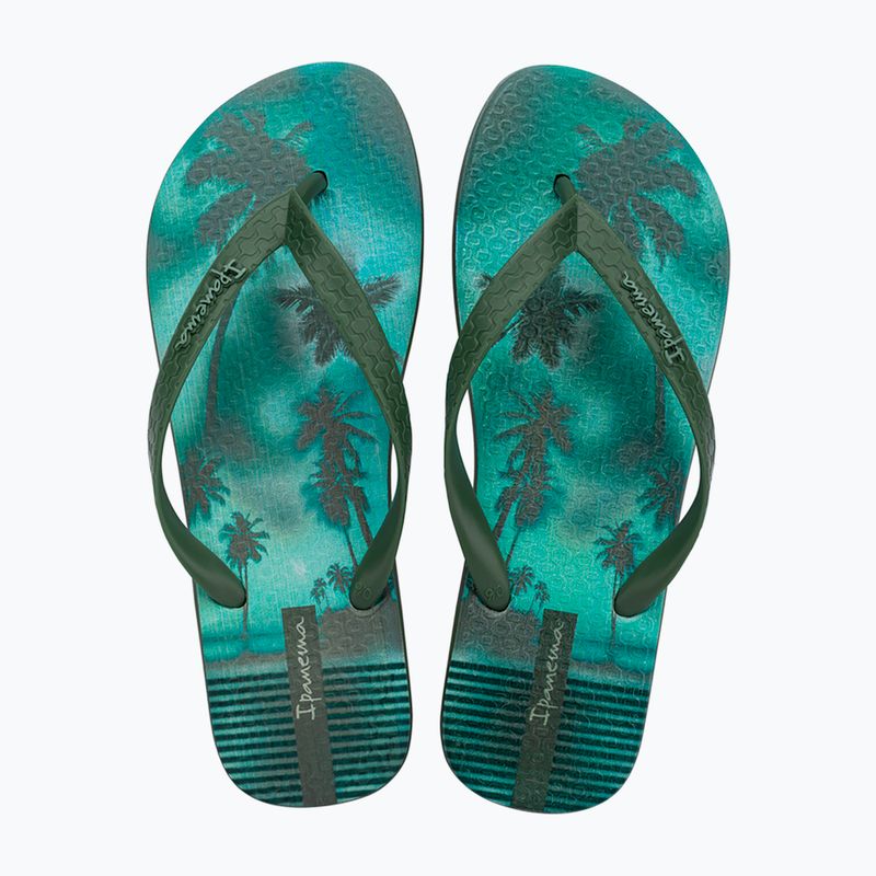 Vyriškos šlepetės per pirštą Ipanema Tropical III green 2