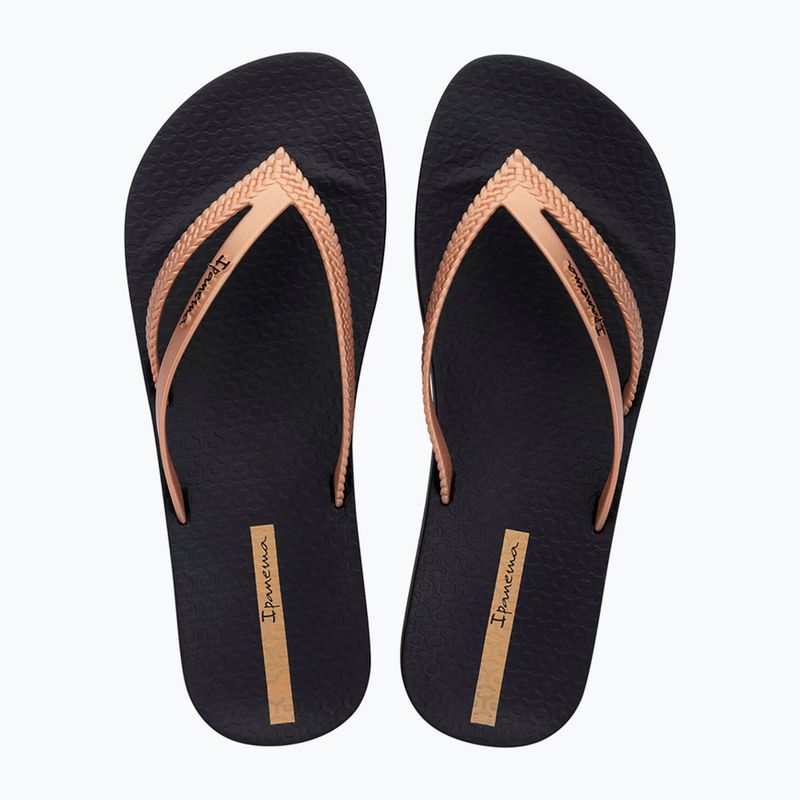 Moteriškos šlepetės per pirštą Ipanema Bossa Soft V black/gold 2