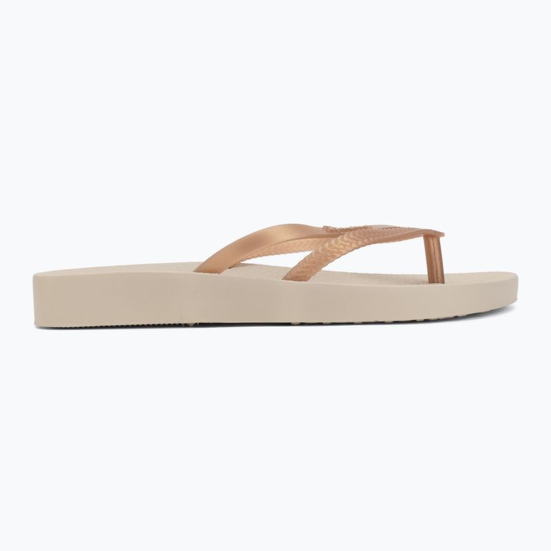 Moteriškos šlepetės per pirštą Ipanema Bossa Soft V beige/gold 2
