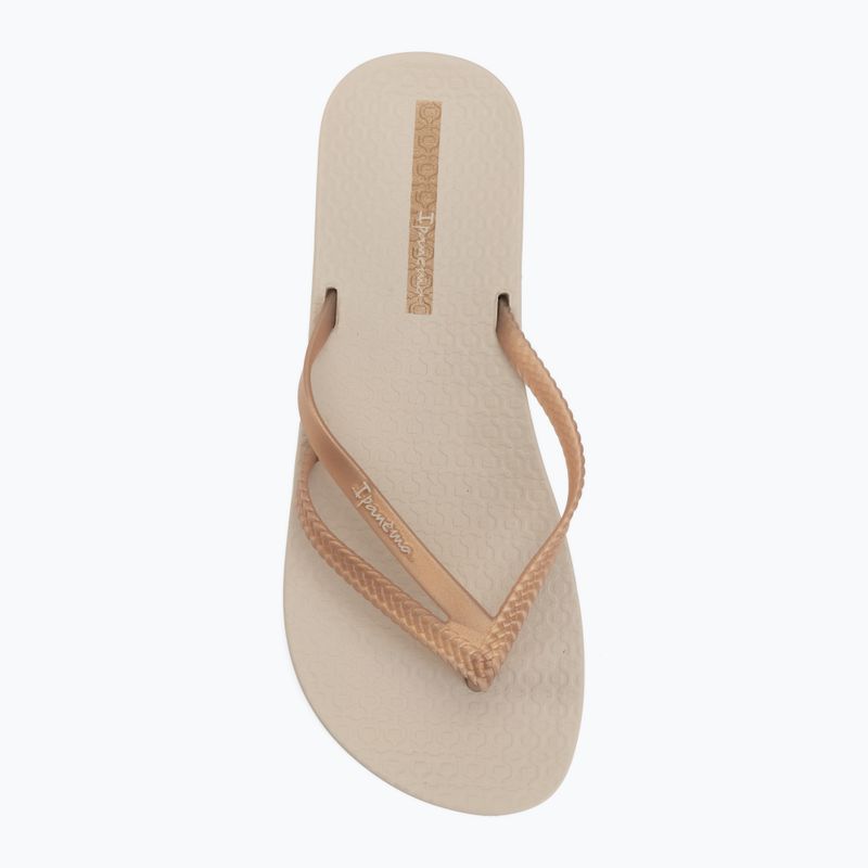 Moteriškos šlepetės per pirštą Ipanema Bossa Soft V beige/gold 5