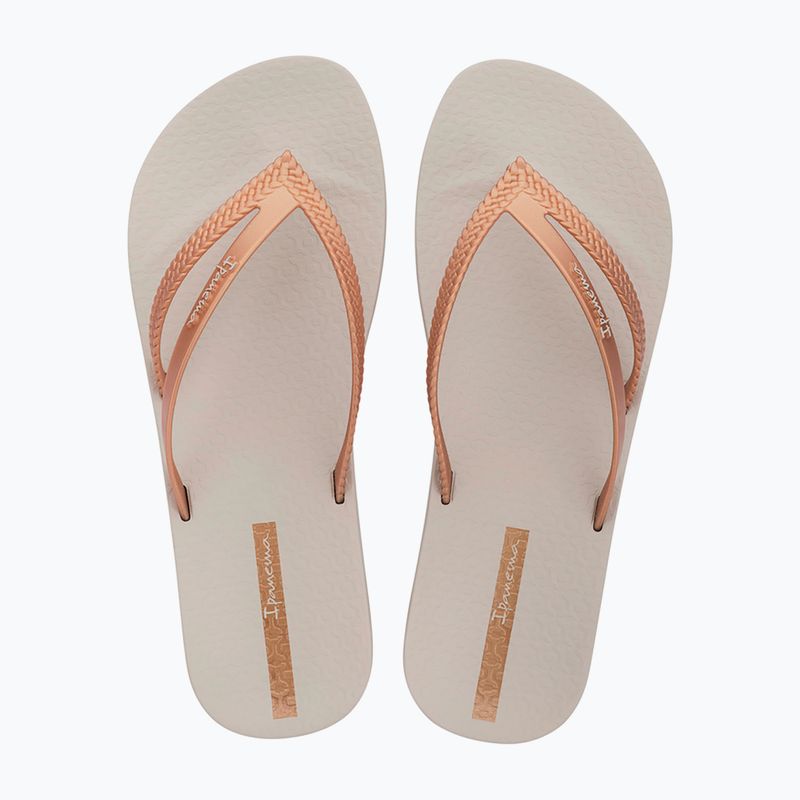 Moteriškos šlepetės per pirštą Ipanema Bossa Soft V beige/gold 2