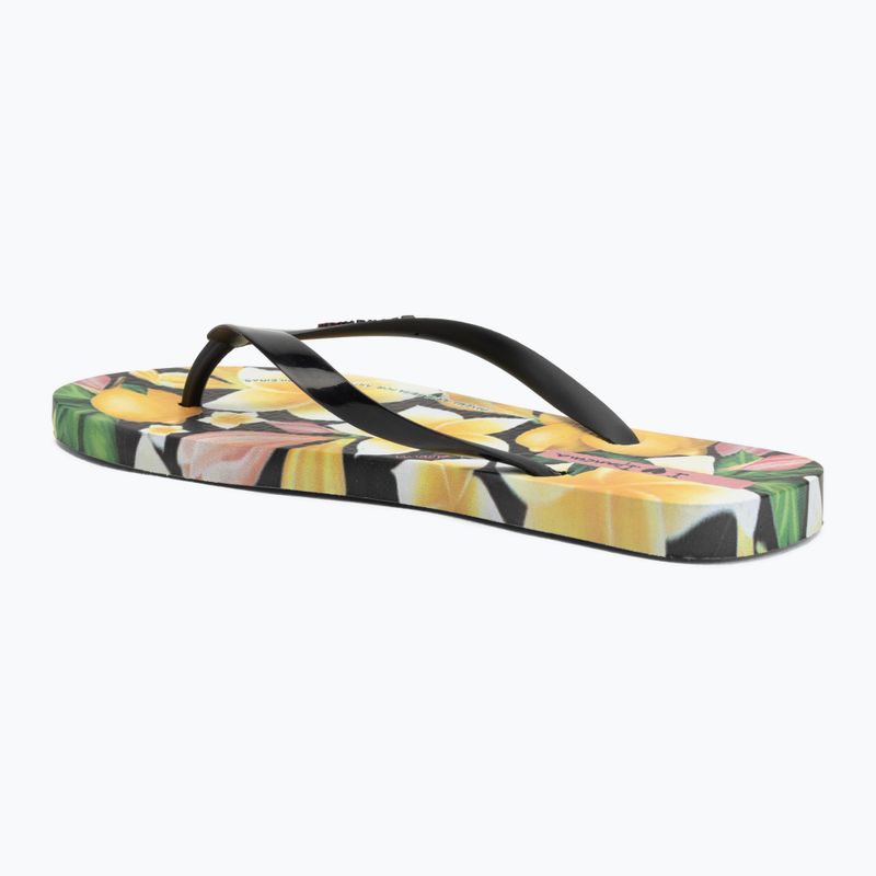 Moteriškos šlepetės per pirštą Ipanema Arte black/yellow/pink 3