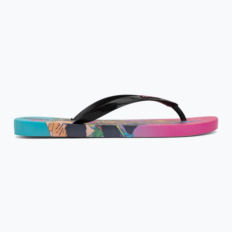 Moteriškos šlepetės per pirštą Ipanema Graffiti V pink/black/blue 2