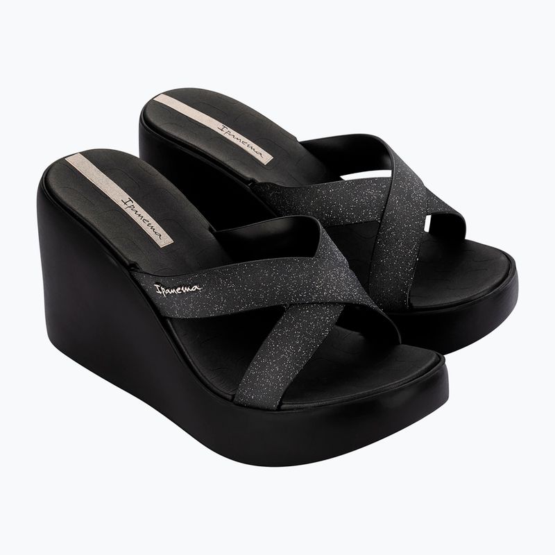 Moteriškos šlepetės Ipanema High Fashion II Slide black/glitter/beige
