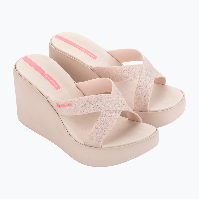 Moteriškos šlepetės Ipanema High Fashion II Slide beige/glitter/pink