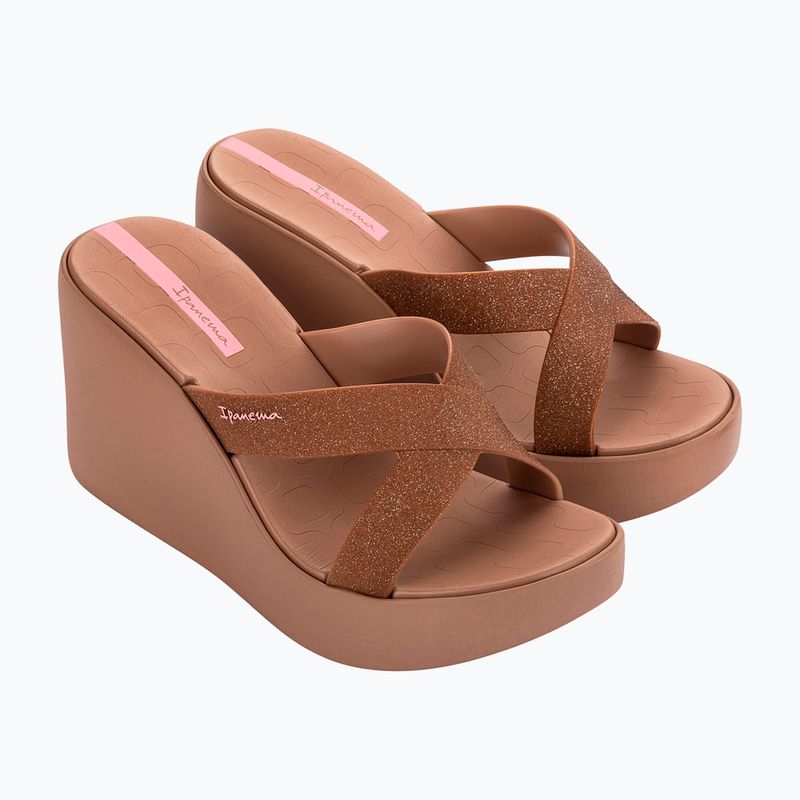 Moteriškos šlepetės Ipanema High Fashion II Slide brown/glitter/pink