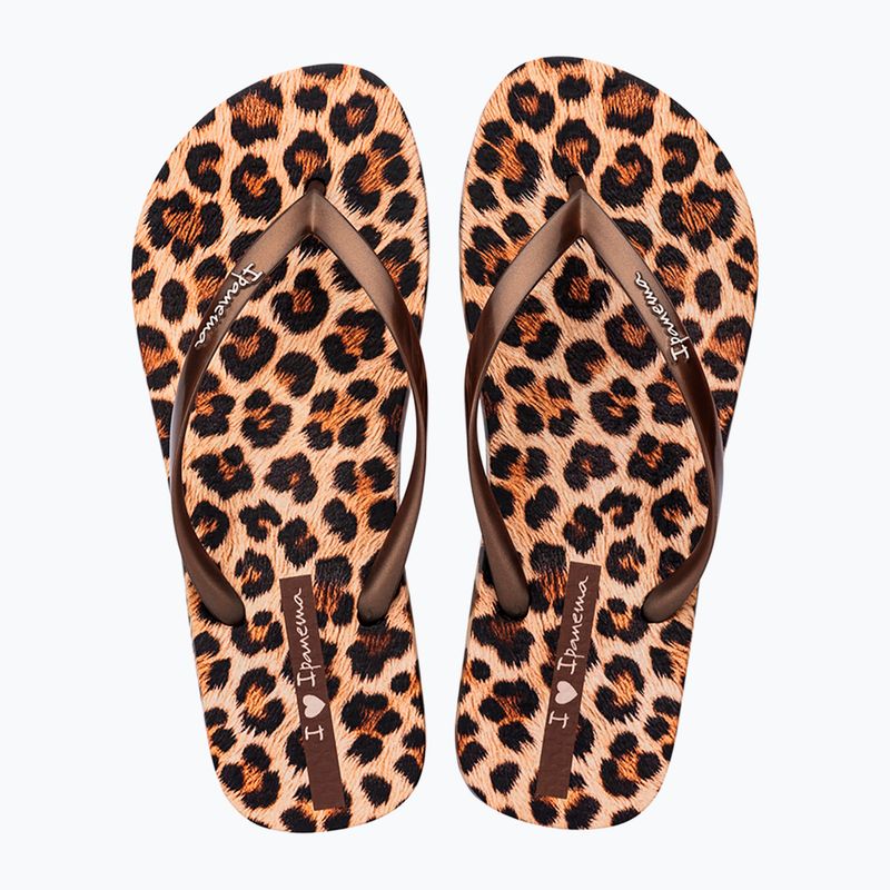 Moteriškos šlepetės per pirštą Ipanema Animal Print beige/bronze/bronze 2