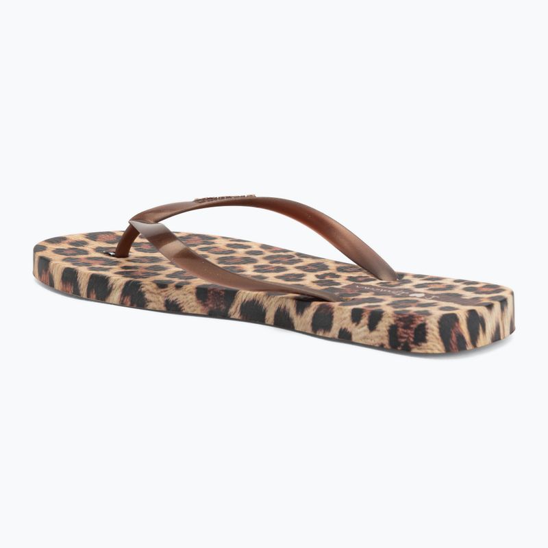 Moteriškos šlepetės per pirštą Ipanema Animal Print beige/bronze/bronze 3