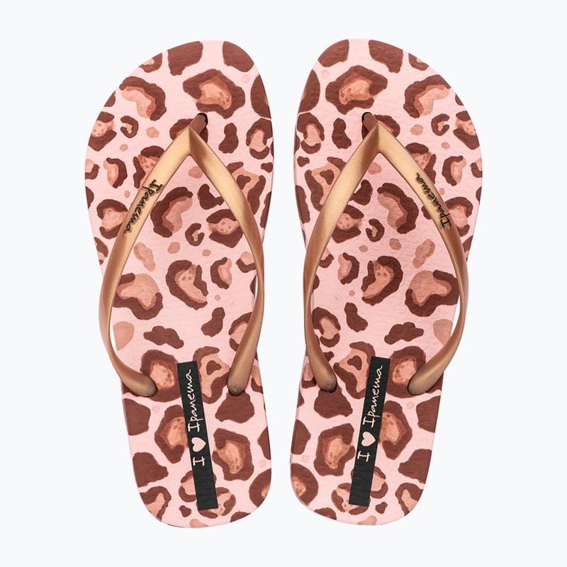 Moteriškos šlepetės per pirštą Ipanema Animal Print beige/gold 2