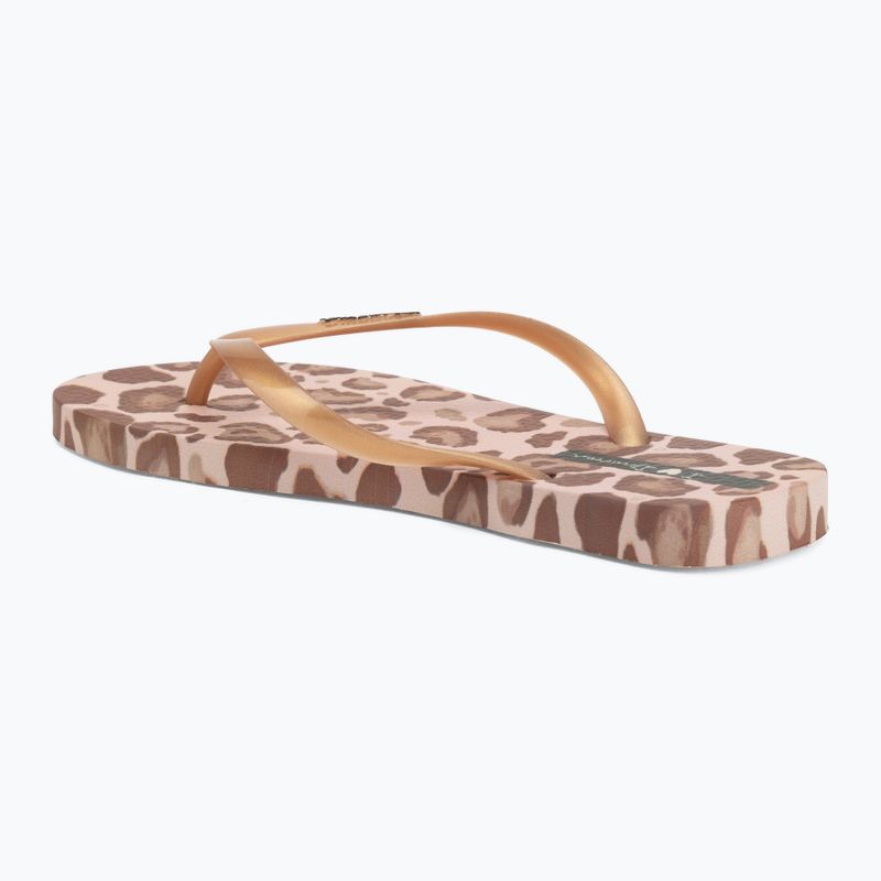 Moteriškos šlepetės per pirštą Ipanema Animal Print beige/gold 3