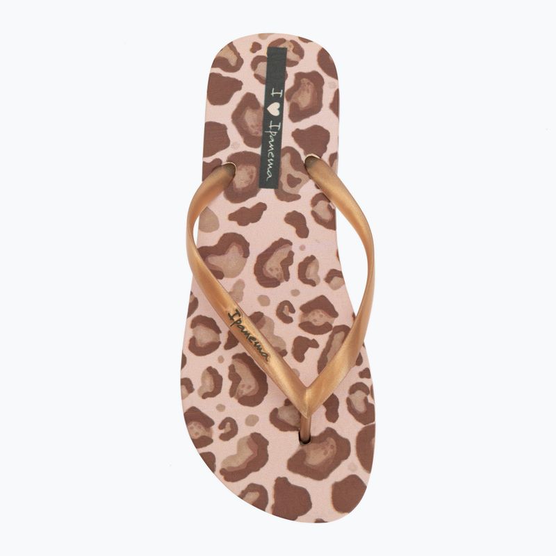 Moteriškos šlepetės per pirštą Ipanema Animal Print beige/gold 6
