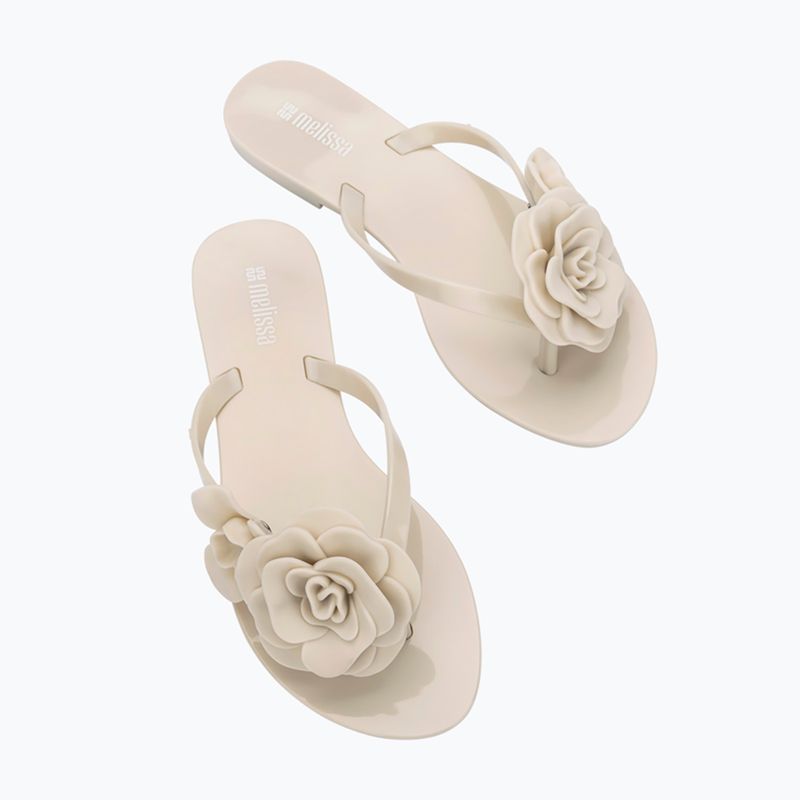Moteriškos šlepetės per pirštą Melissa Harmonic Petals Ad beige 5