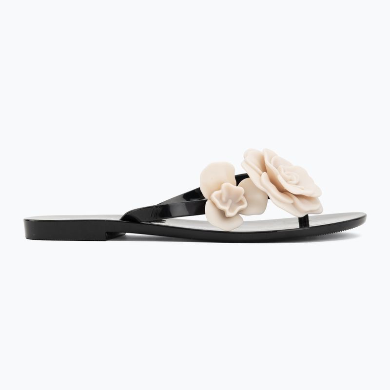 Moteriškos šlepetės per pirštą Melissa Harmonic Petals Ad black/beige 2