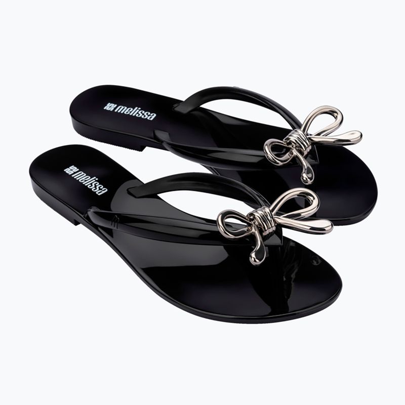 Moteriškos šlepetės per pirštą Melissa Harmonic Iris Ad black/silver 3