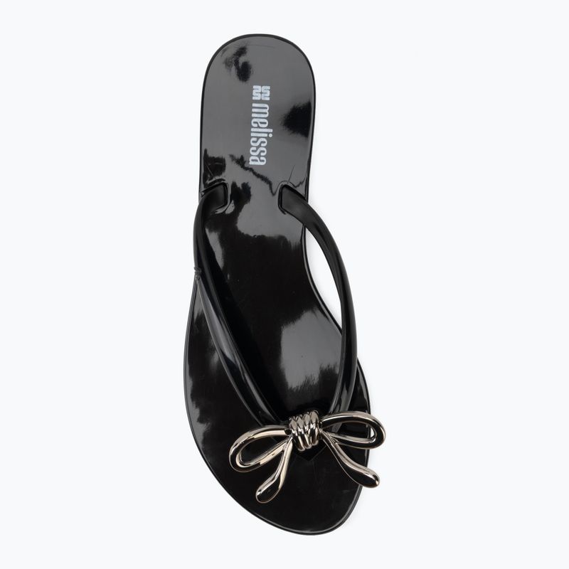 Moteriškos šlepetės per pirštą Melissa Harmonic Iris Ad black/silver 5