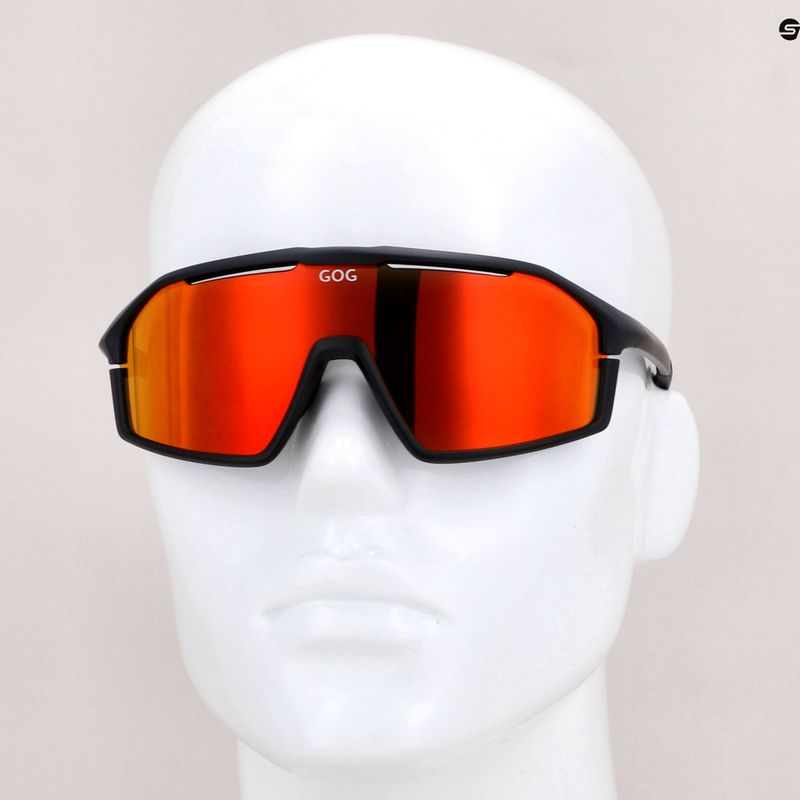 GOG dviratininkų akiniai Odyss matiniai tamsiai mėlyni/juodi/polichromatiniai raudoni E605-2 8