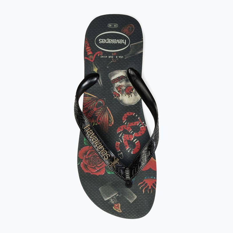 Vyriškos šlepetės per pirštą Havaianas Top Tribo black / black 5