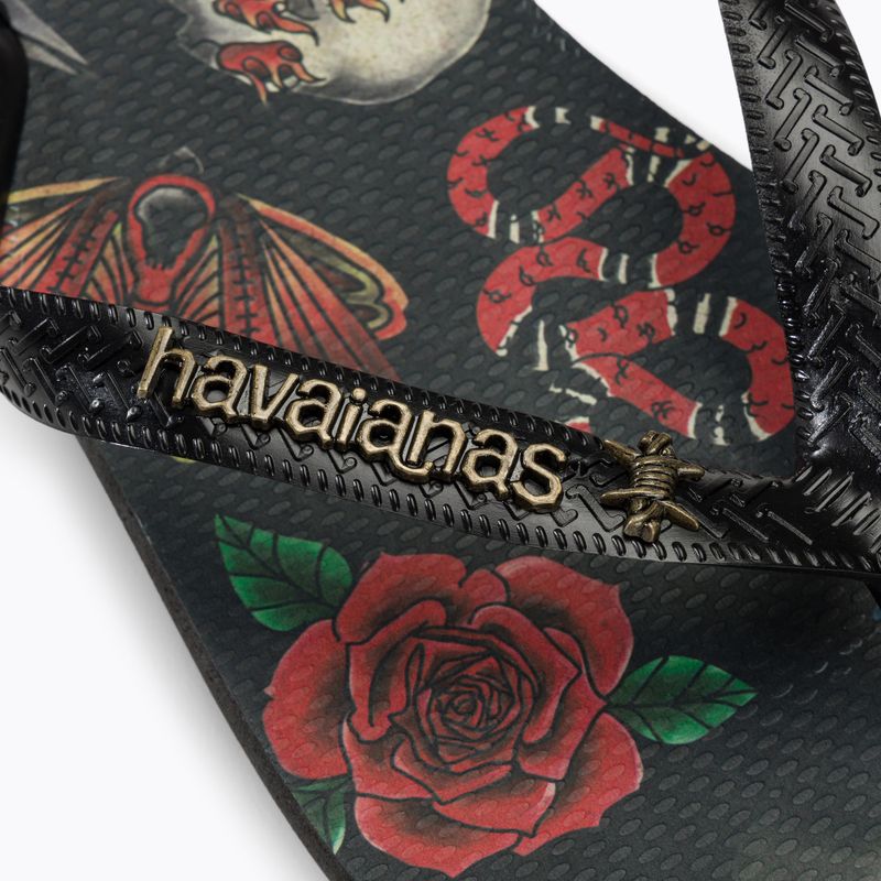Vyriškos šlepetės per pirštą Havaianas Top Tribo black / black 8