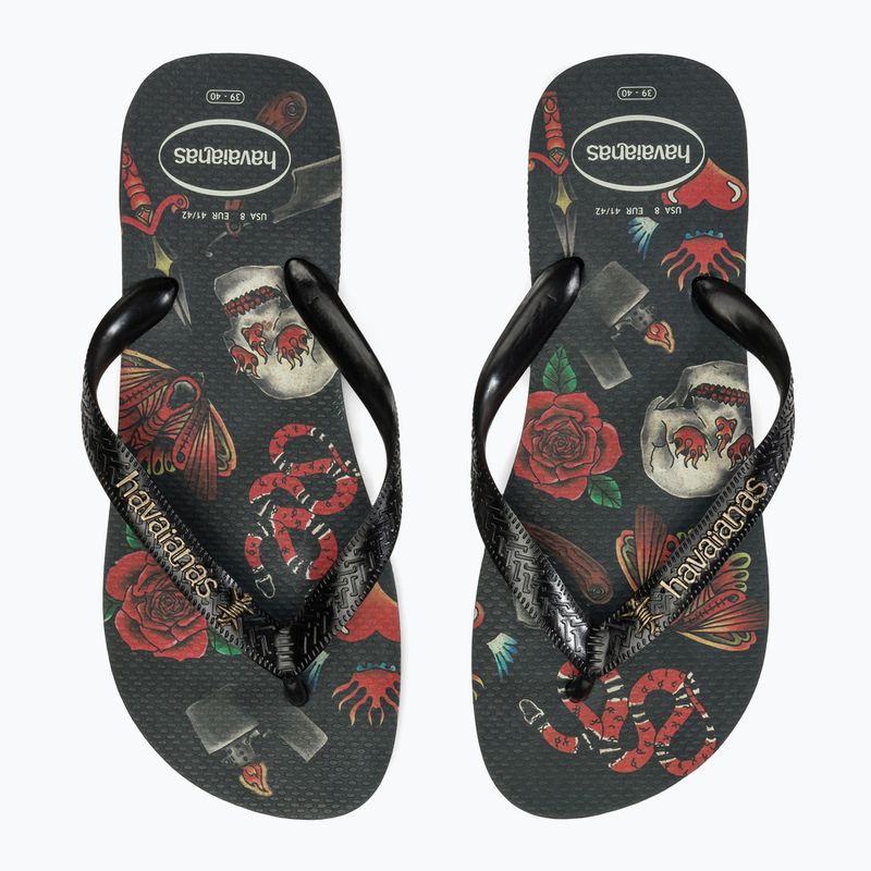 Vyriškos šlepetės per pirštą Havaianas Top Tribo black / black 9
