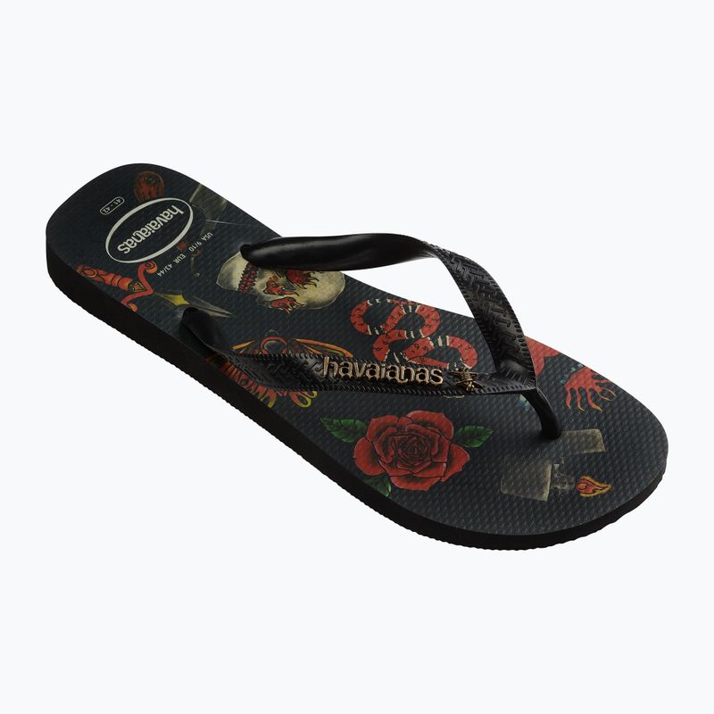 Vyriškos šlepetės per pirštą Havaianas Top Tribo black / black 10