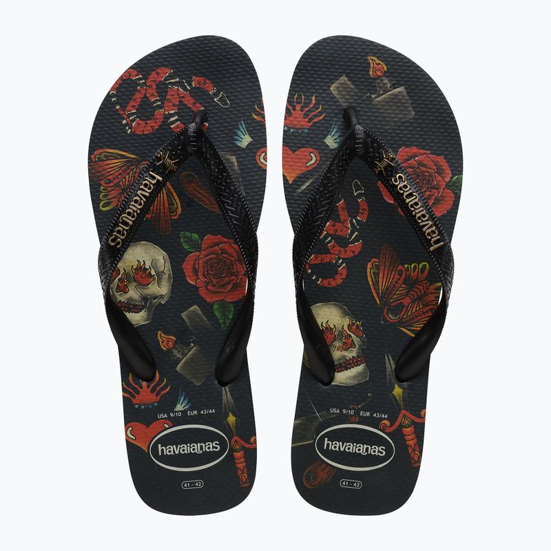 Vyriškos šlepetės per pirštą Havaianas Top Tribo black / black 12