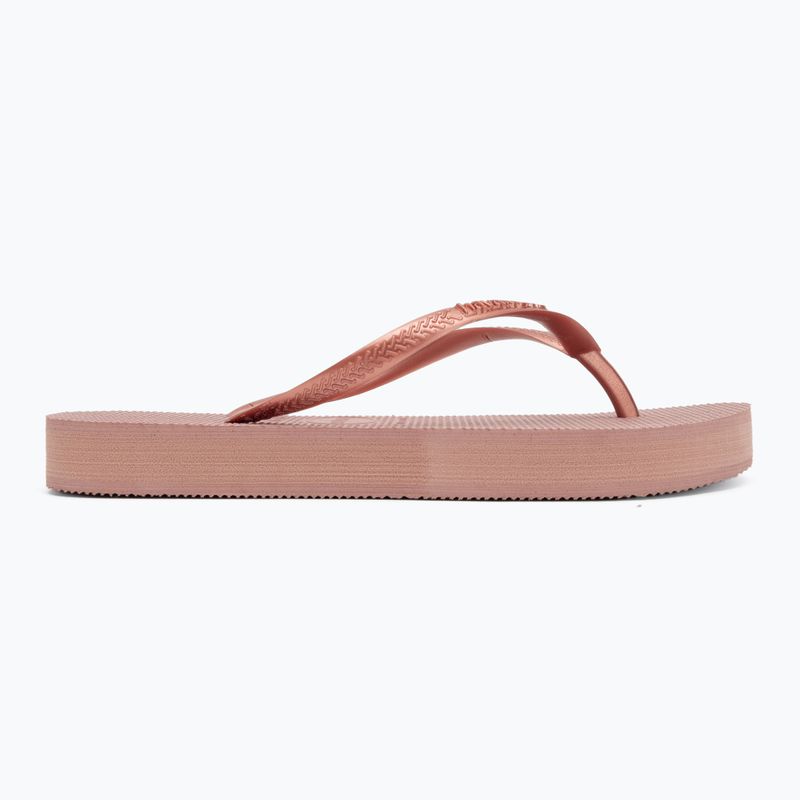 Moteriškos šlepetės per pirštą Havaianas Slim Platform crocus rose 2