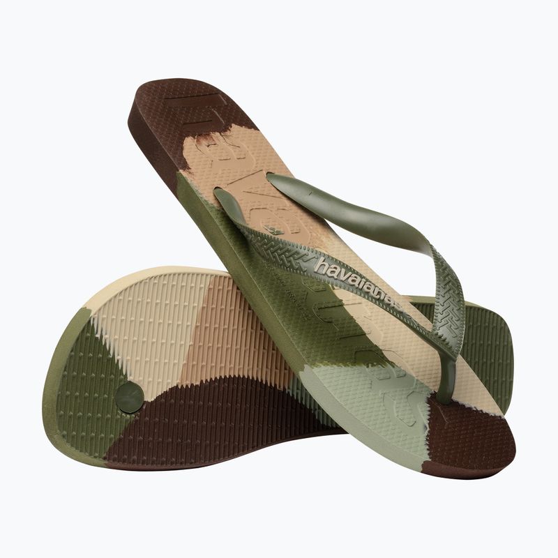 Šlepetės per pirštą Havaianas Top Logomania Colors II green 11