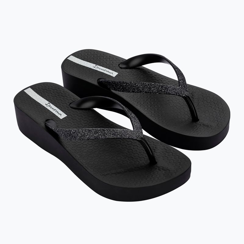 Moteriškos Ipanema Mesh Chic Plat black/glitter black šlepetės