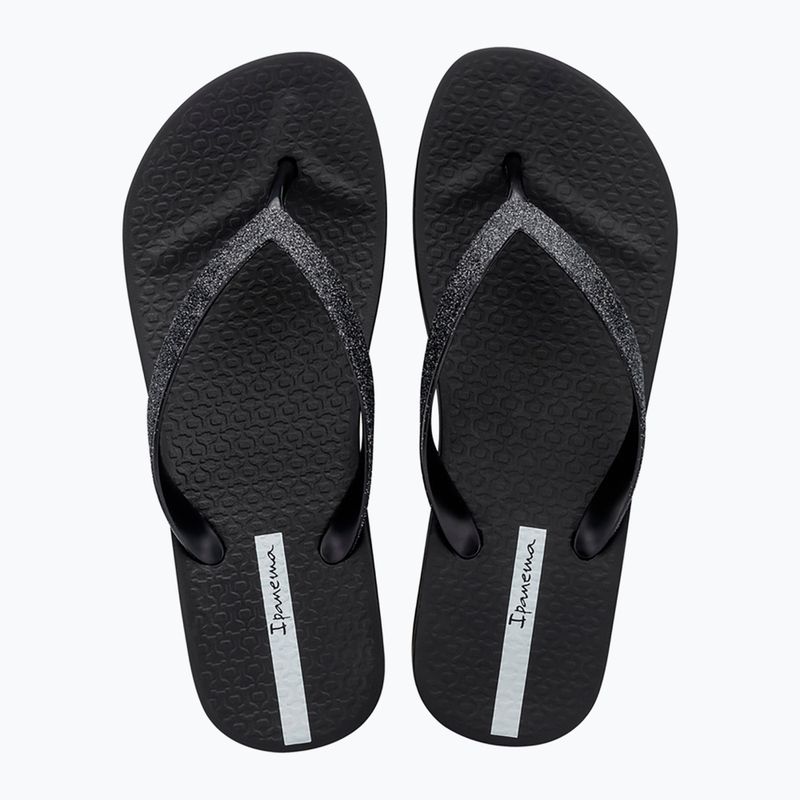 Moteriškos Ipanema Mesh Chic Plat black/glitter black šlepetės 2