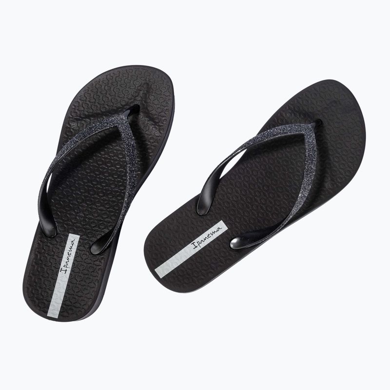 Moteriškos šlepetės per pirštą Ipanema Mesh Chic Plat black/glitter black 3