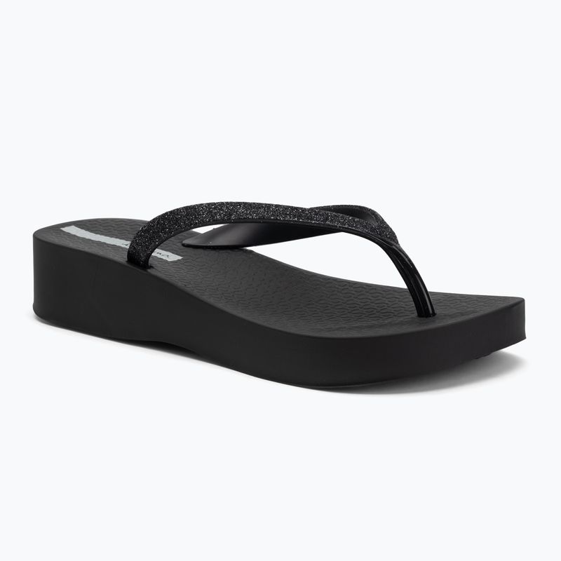 Moteriškos šlepetės per pirštą Ipanema Mesh Chic Plat black/glitter black