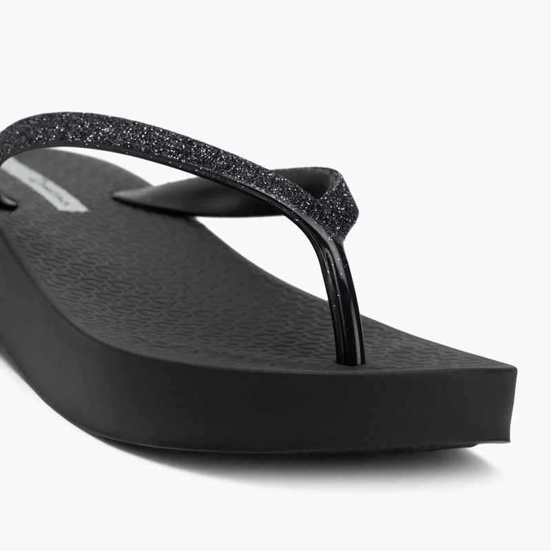 Moteriškos šlepetės per pirštą Ipanema Mesh Chic Plat black/glitter black 7