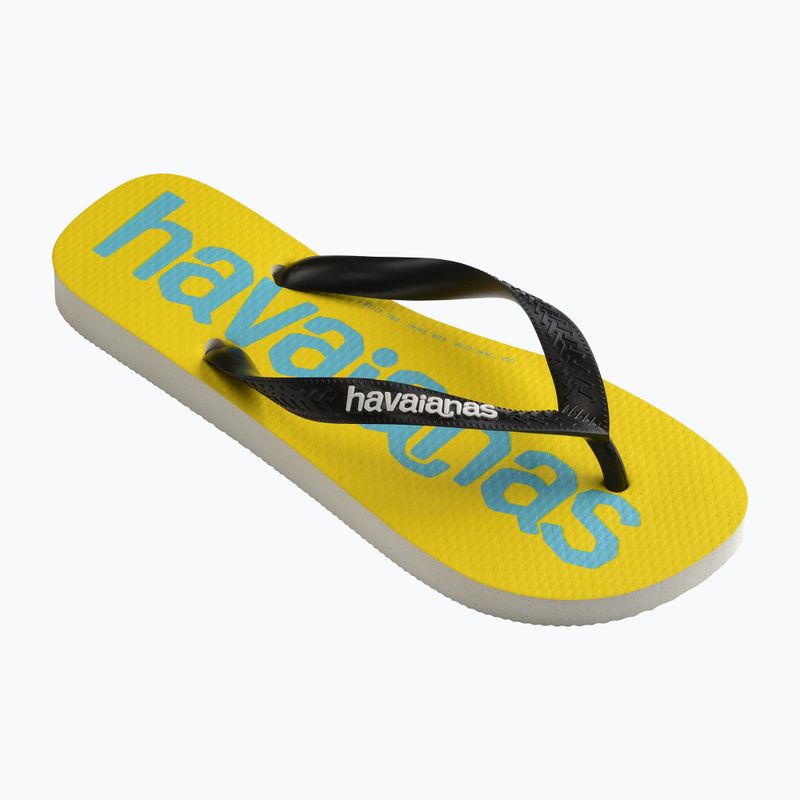 Šlepetės per pirštą Havaianas Top Logomania 2 white / black 8