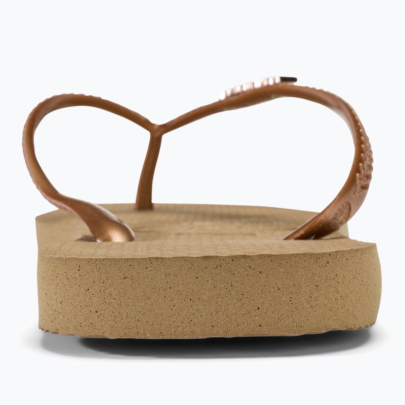 Moteriškos šlepetės per pirštą Havaianas Square Logo Metallic rose gold / rose gold 6