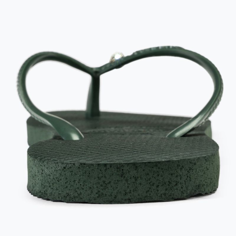 Moteriškos šlepetės per pirštą Havaianas Slim Crystal Sw II olive green 7